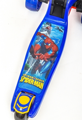 ΠΑΤΙΝΙ ΠΑΙΔΙΚΟ ΤΡΙΤΡΟΧΟ HB601 ΜΕ LED ΤΡΟΧΟΥΣ ΜΠΛΕ SPIDERMAN