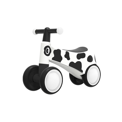 Kicknroll παιδικό τετράτροχο balance bike λευκό με τροχούς EVA Ø150mm και μαλακή σέλα – 12–60 μηνών