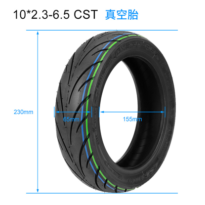 Ελαστικό tubeless CST 10x2.3-6.5 για ηλεκτρικό πατίνι, χωρίς σαμπρέλα, από βουτυλικό καουτσούκ